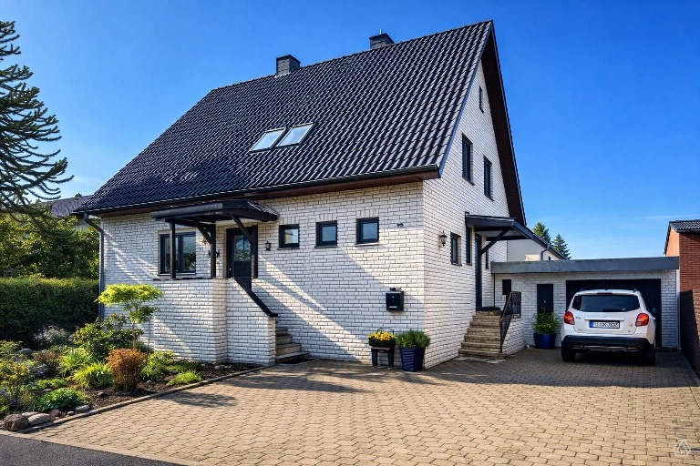 Ansicht von vorne Minden / Rodenbeck Zweifamilienhaus Mehrgenerationenwohnen neu gedacht! Gro�z�giges Zweifamilienhaus mit Balkon und Terrasse