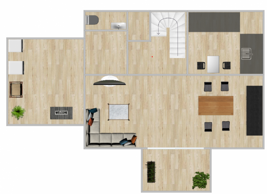 Erdgeschoss mit Wintergarten und Werkstatt Einfamilienhaus Kalletal