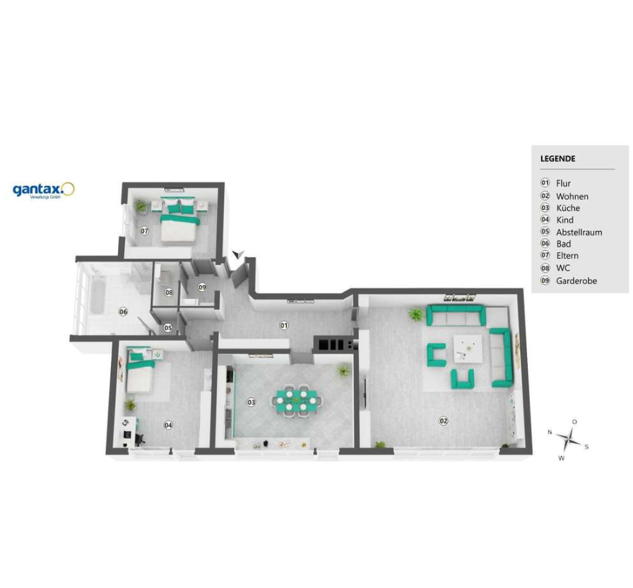 Grundriss Erdgeschosswohnung Vlotho