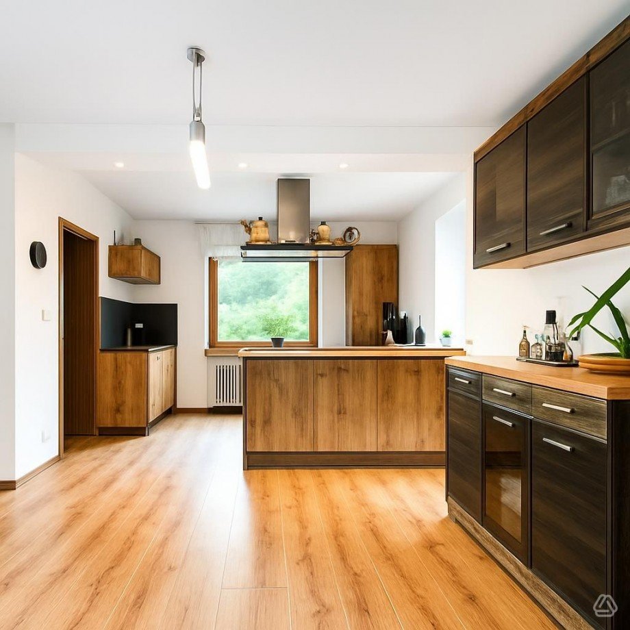K�che v. der Terrasse aus gesehen Einfamilienhaus L�hne