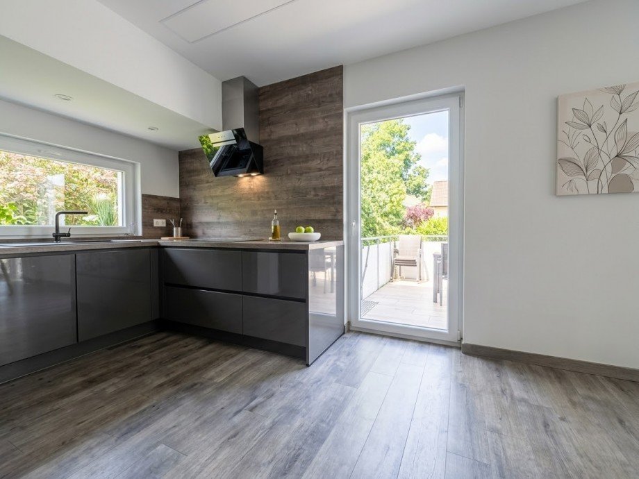 K�che EG KI bearbeitet Einfamilienhaus L�hne