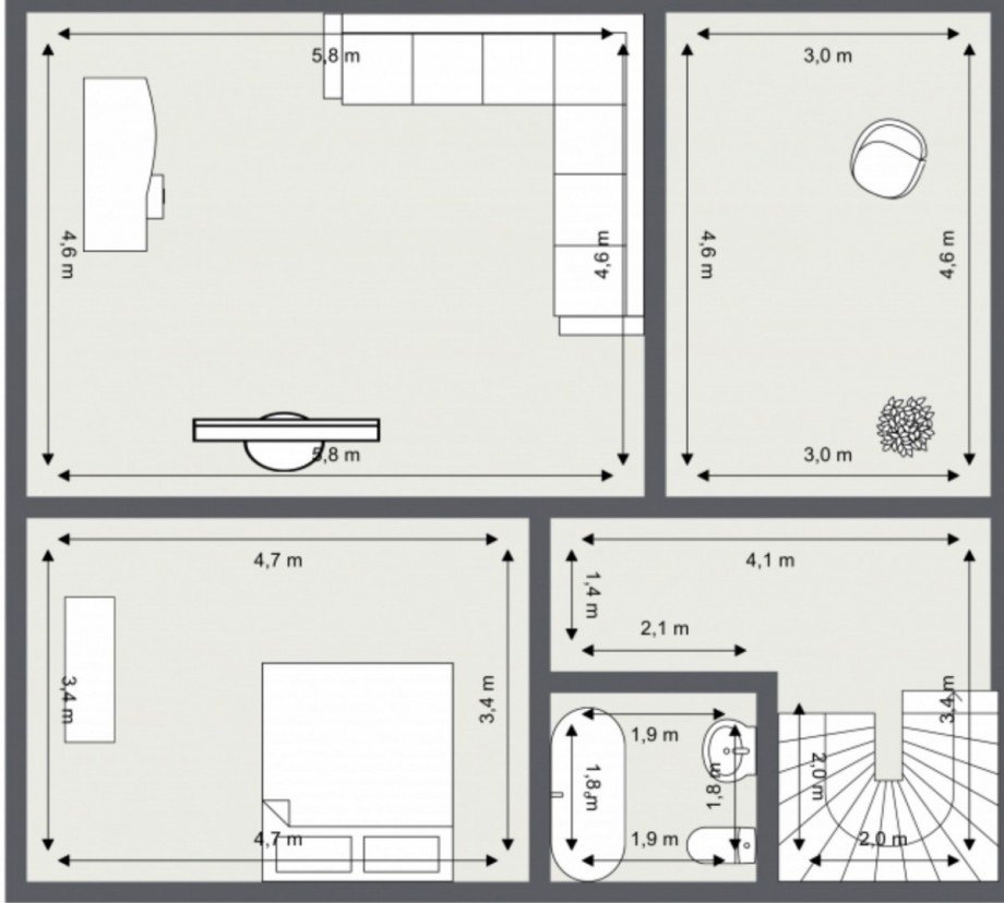 Grundriss OG Einfamilienhaus L�hne