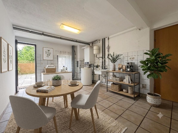 Ess, - Technikraum mit Gartenzugang Erdgeschosswohnung Bad Oeynhausen